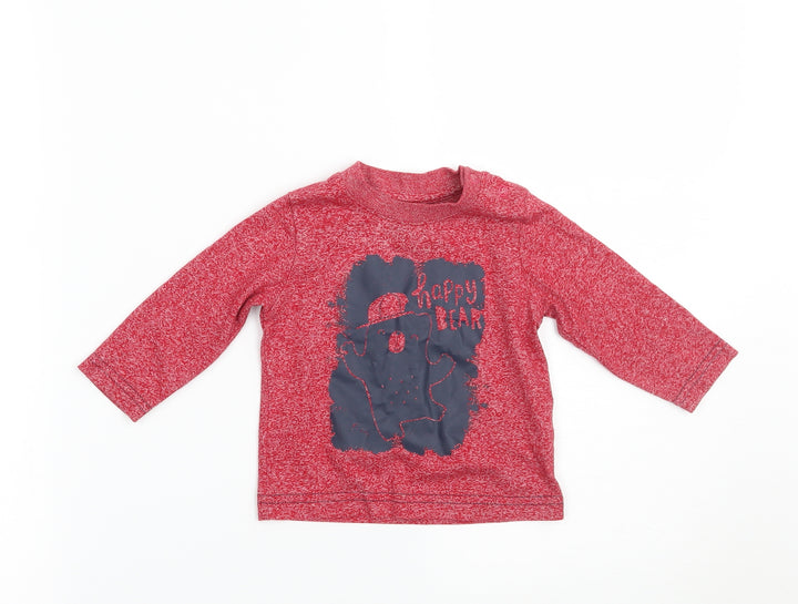 Nutmeg Boys Red   Basic T-Shirt Size 3-6 Months