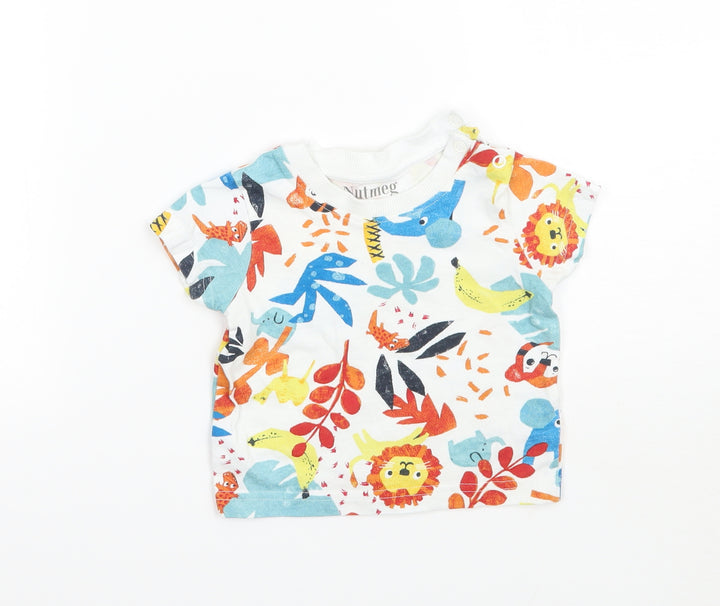 Nutmeg Girls White Basic T-Shirt Size 3-6 Months