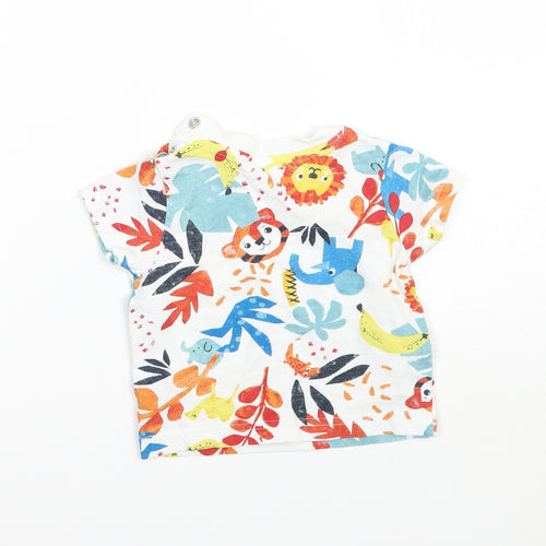 Nutmeg Girls White   Basic T-Shirt Size 3-6 Months