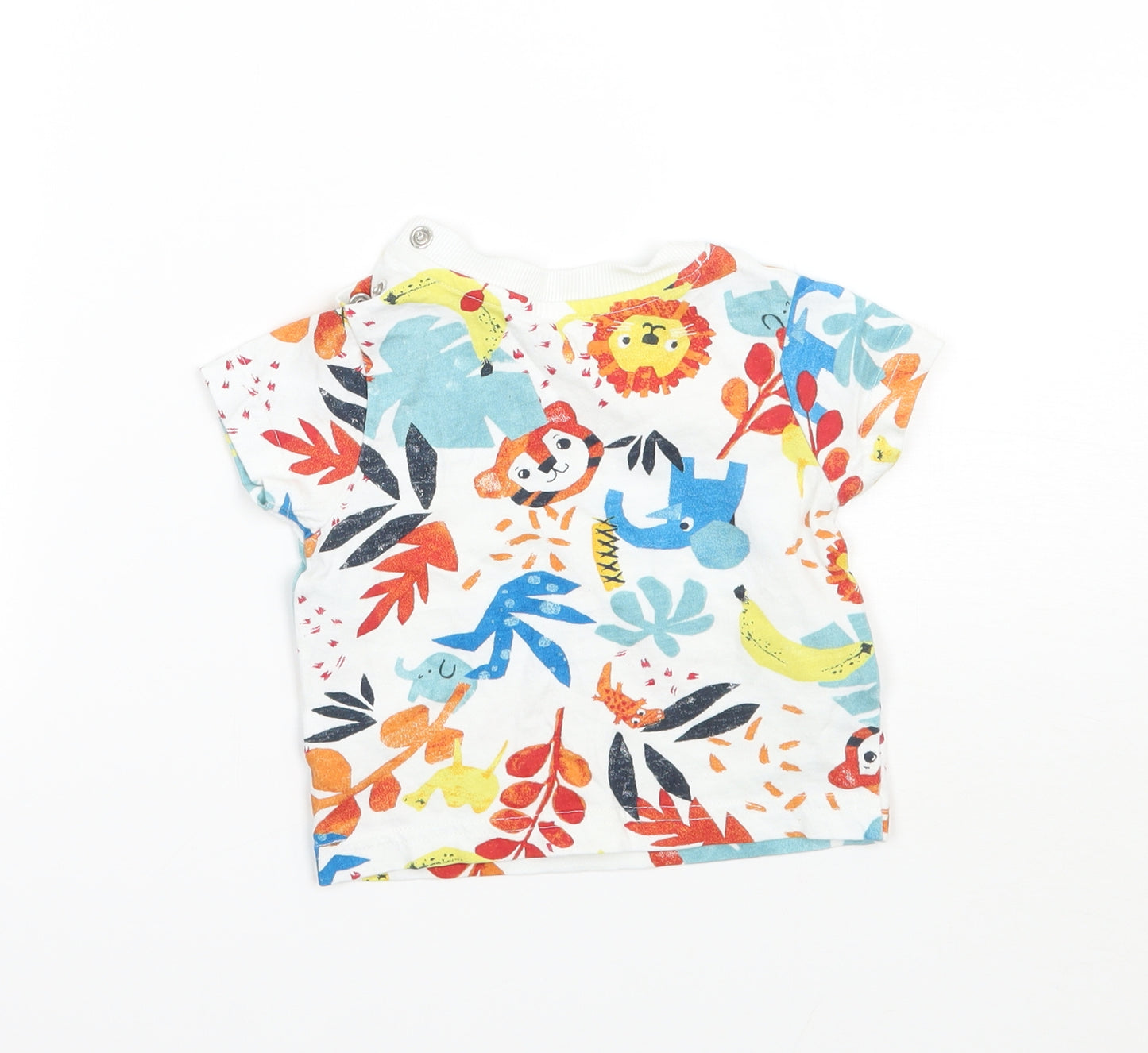 Nutmeg Girls White   Basic T-Shirt Size 3-6 Months