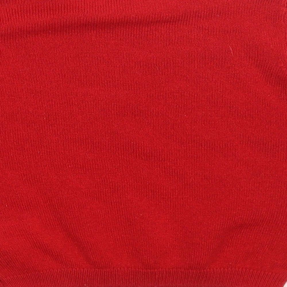 Peacocks Baby Red   Pullover Jumper Size 9-12 Months  - Christmas