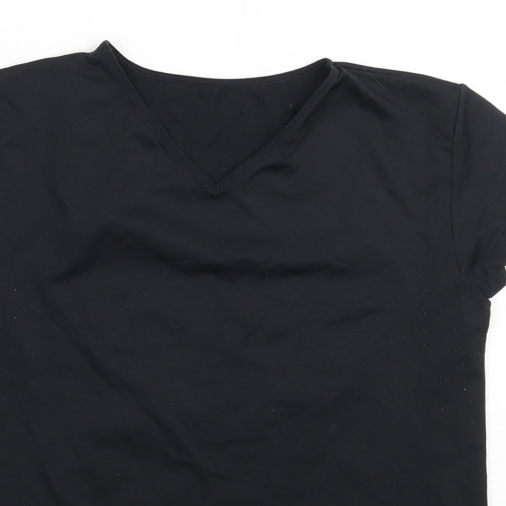 Preworn Womens Black   Basic T-Shirt Size 14