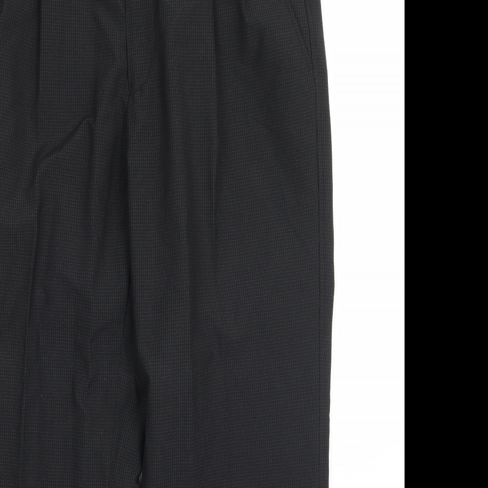 NEXT Mens Black Check  Trousers  Size 32 L29 in