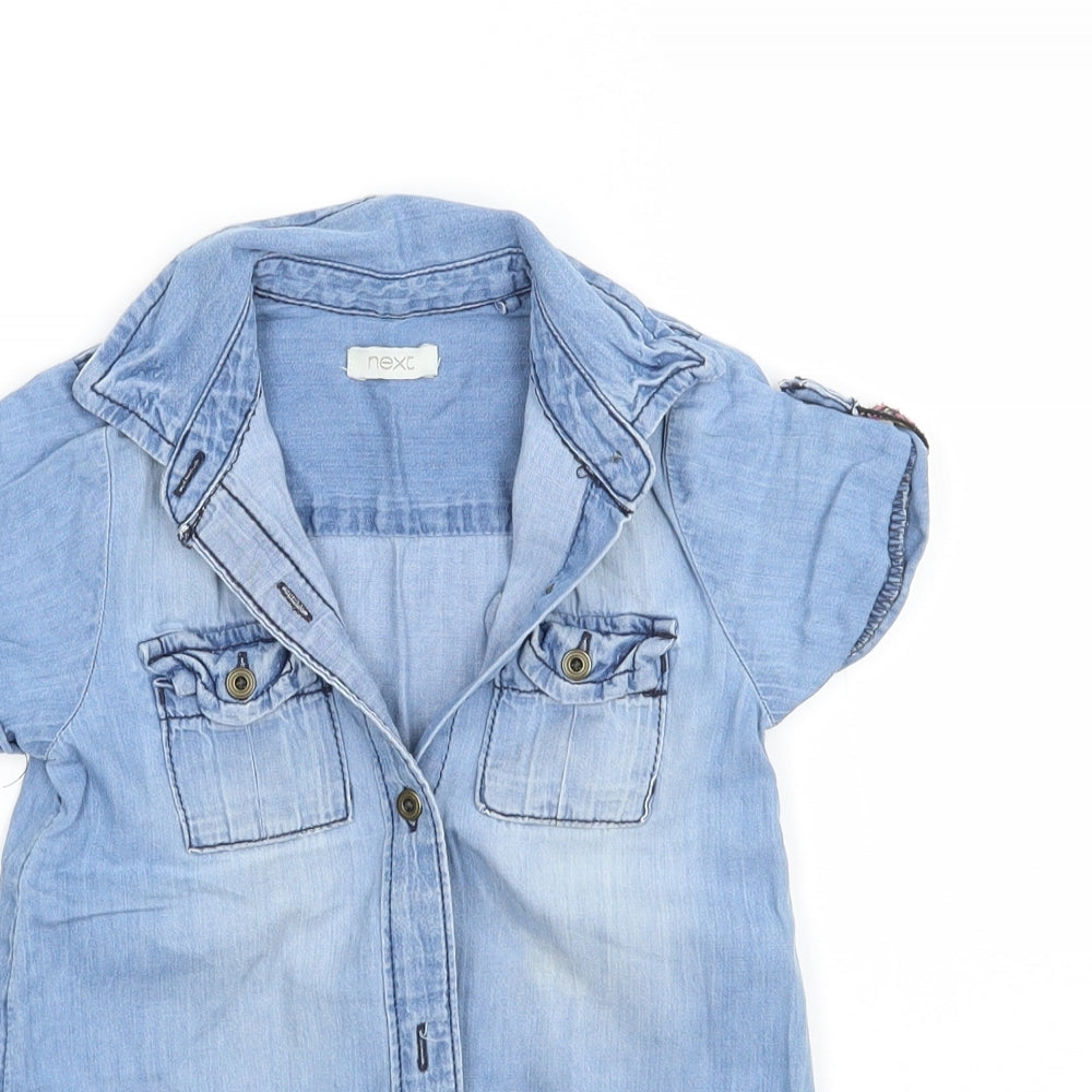 NEXT Girls Blue   Basic Button-Up Size 9-12 Months