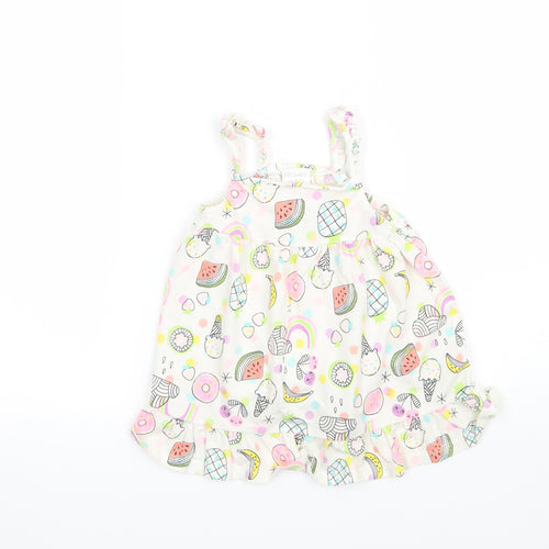 F&F Girls White   Basic Tank Size 9-12 Months