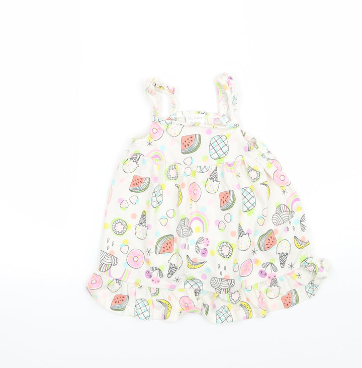 F&F Girls White Basic Tank Size 9-12 Months