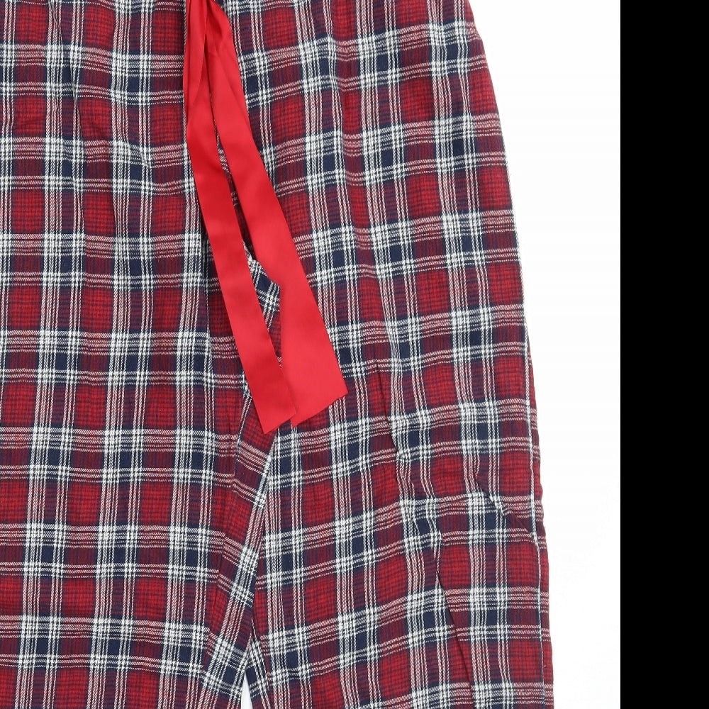 Matalan Womens Red Check   Pyjama Pants Size 12