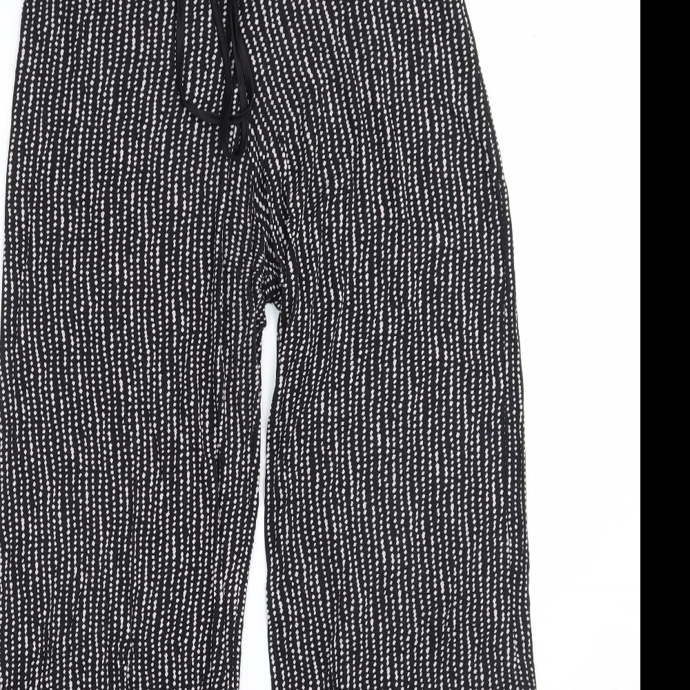 F&F Womens Black Geometric  Bloomer Trousers Size 10 L27 in