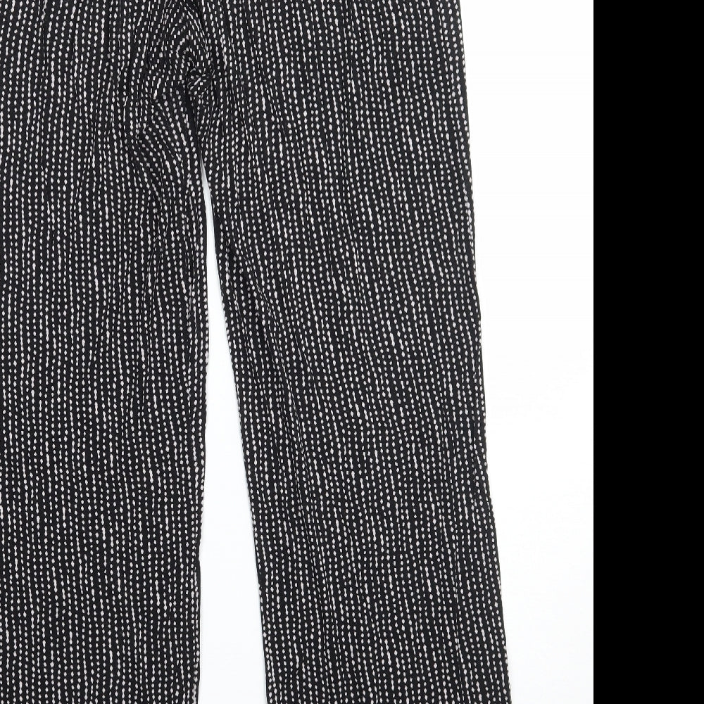 F&F Womens Black Geometric  Bloomer Trousers Size 10 L27 in