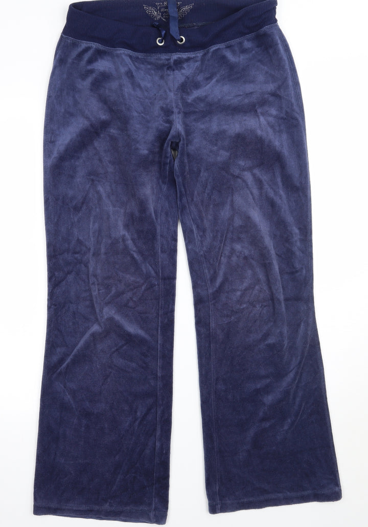 Denim & Co. Womens Blue Sweatpants Trousers Size 14 L27.5 in