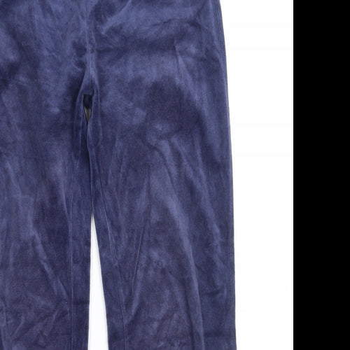 Denim & Co. Womens Blue   Sweatpants Trousers Size 14 L27.5 in