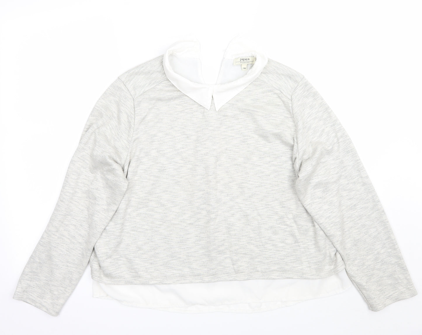 Papaya Womens Grey   Pullover Jumper Size 14
