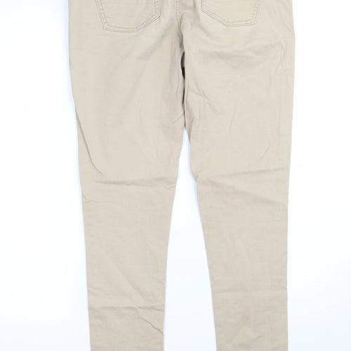 Denim & Co. Womens Beige   Skinny Jeans Size 12 L29 in