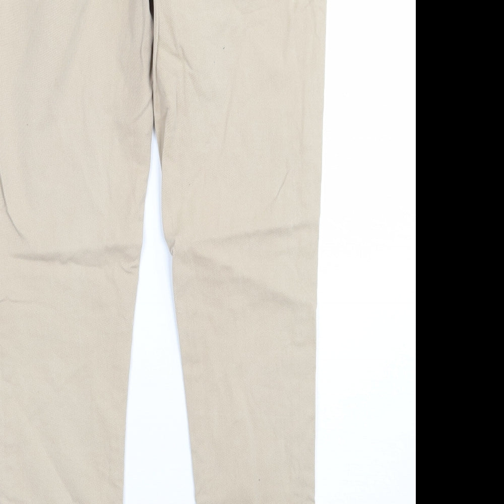 Denim & Co. Womens Beige   Skinny Jeans Size 12 L29 in