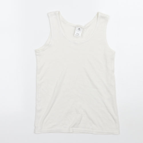Kids & co Girls White   Basic Tank Size 9 Years