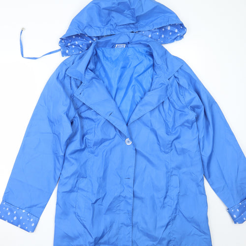 Anne De Lancay Womens Blue   Jacket Coat Size 14
