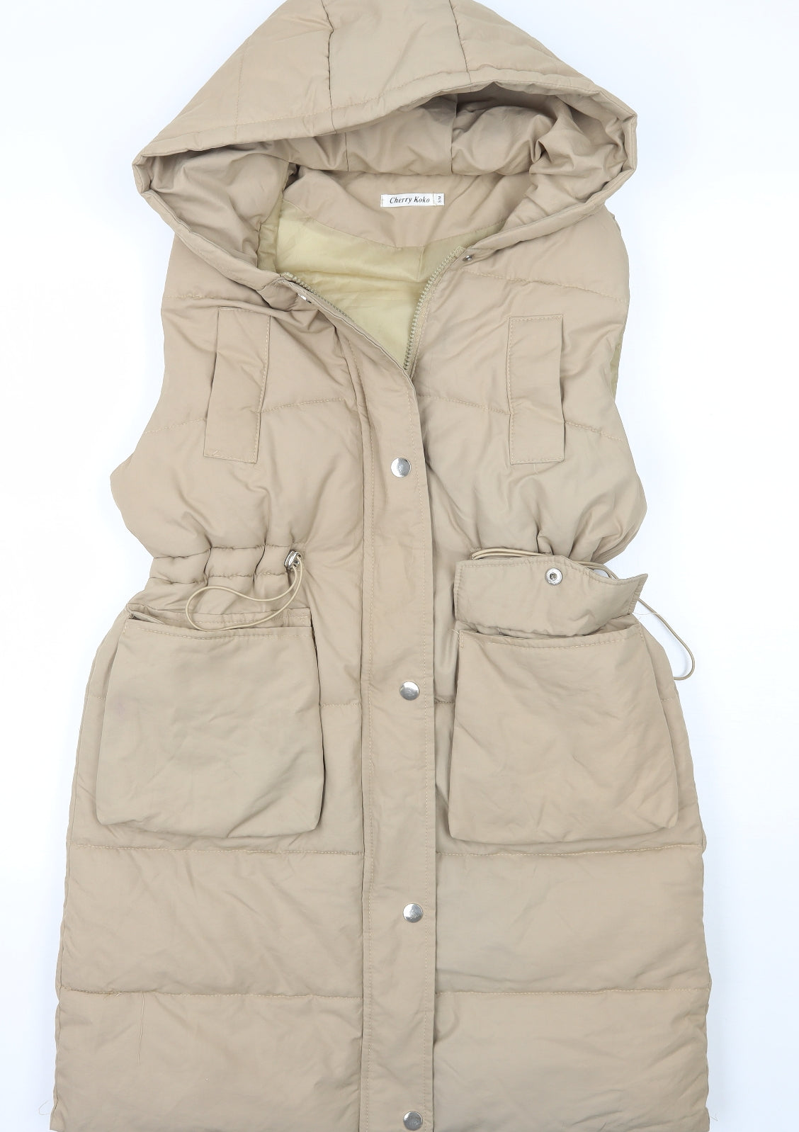 Cherry Koko Womens Beige   Gilet Coat Size M