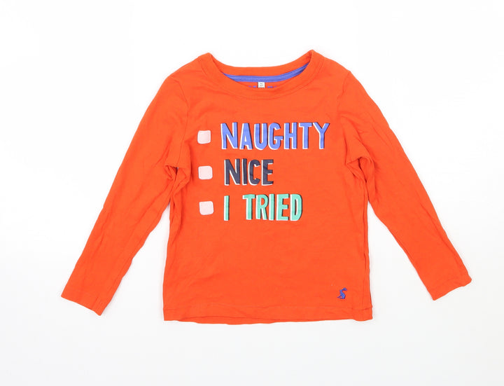 Joules Boys Orange   Basic T-Shirt Size 4 Years