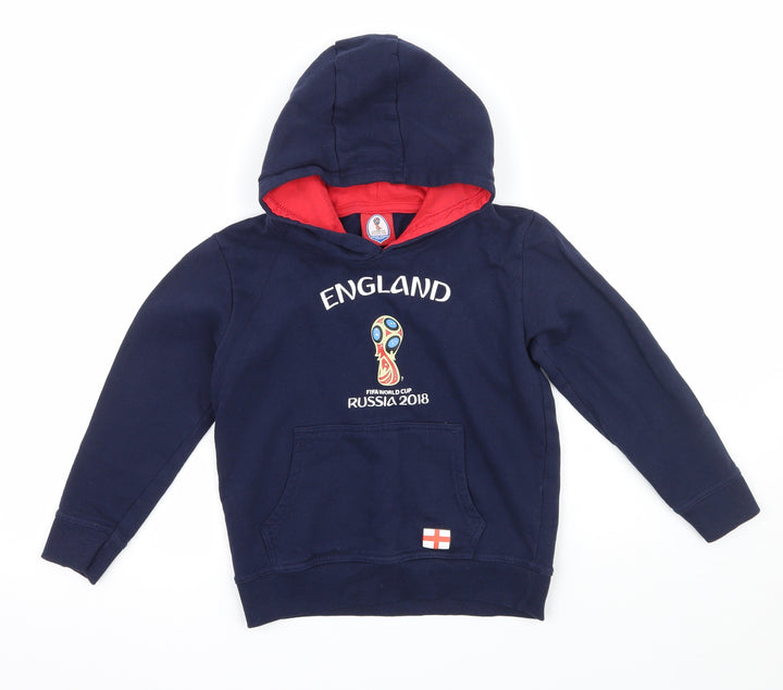 Fifa world cup Girls Blue Pullover Hoodie Size 7-8 Years - England