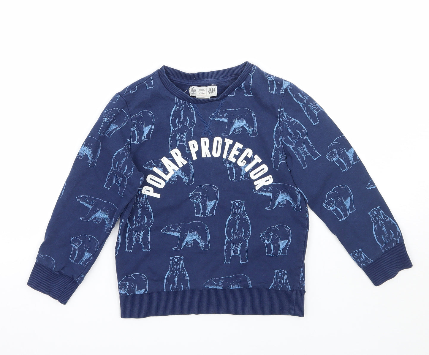 H&M Boys Blue   Pullover Jumper Size 5 Years