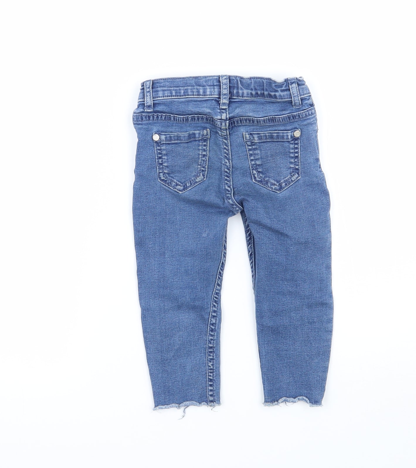 River Island Girls Blue   Capri Jeans Size 12-18 Months