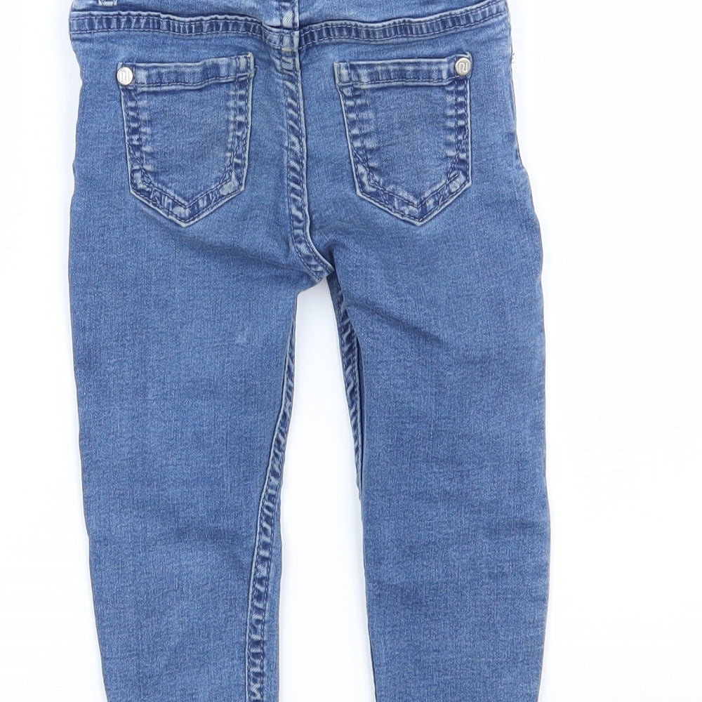 River Island Girls Blue   Capri Jeans Size 12-18 Months
