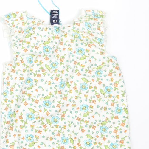 Gap Girls White Floral  Basic T-Shirt Size 18-24 Months