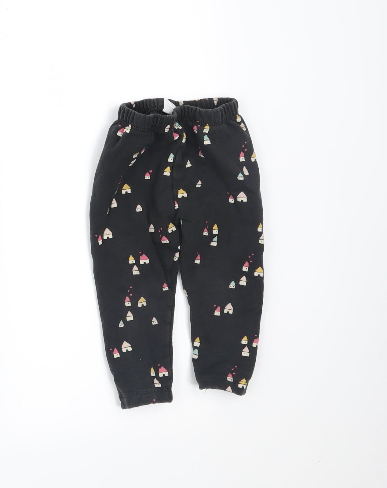 Zara Boys Black Geometric  Jogger Trousers Size 9-12 Months