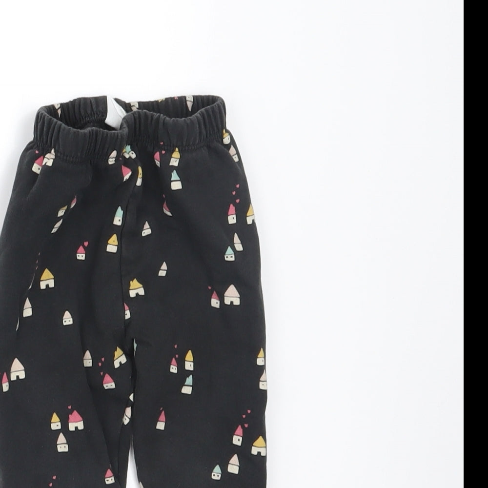Zara Boys Black Geometric  Jogger Trousers Size 9-12 Months