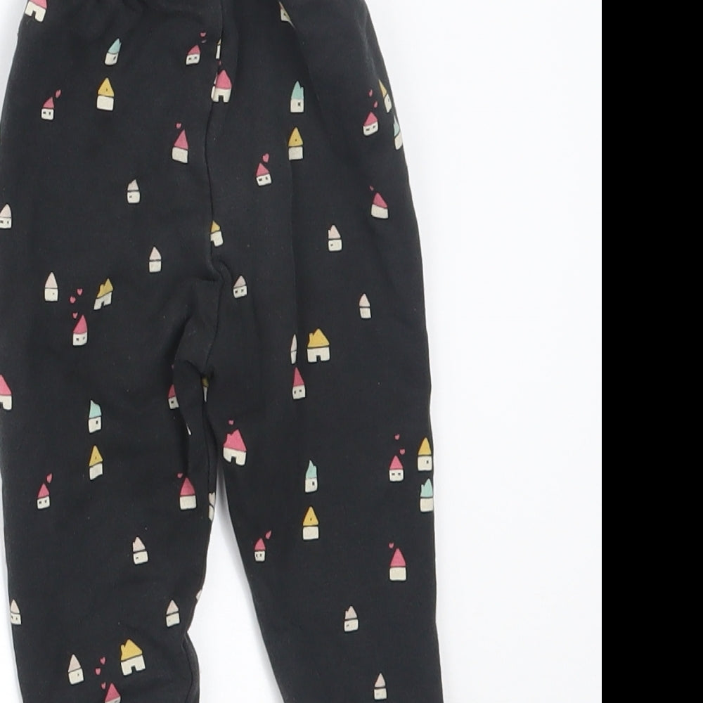 Zara Boys Black Geometric  Jogger Trousers Size 9-12 Months