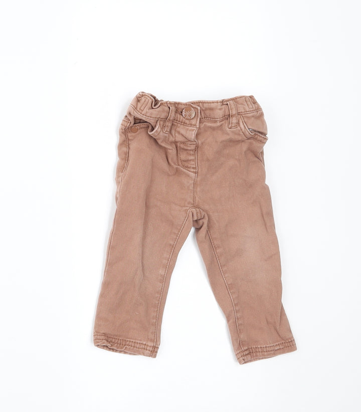 NEXT Boys Beige Denim Jogger Jeans Size 6-9 Months