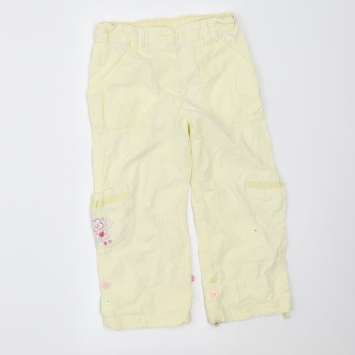 Debenhams Girls Yellow   Jogger Trousers Size 18-24 Months
