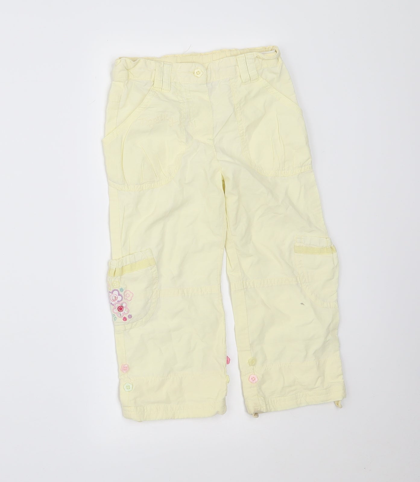 Debenhams Girls Yellow   Jogger Trousers Size 18-24 Months