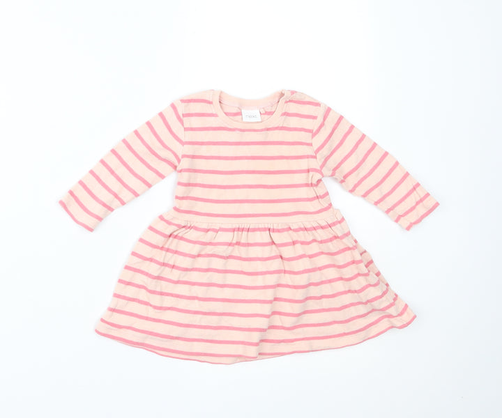 NEXT Girls Pink Striped  A-Line  Size 3-6 Months