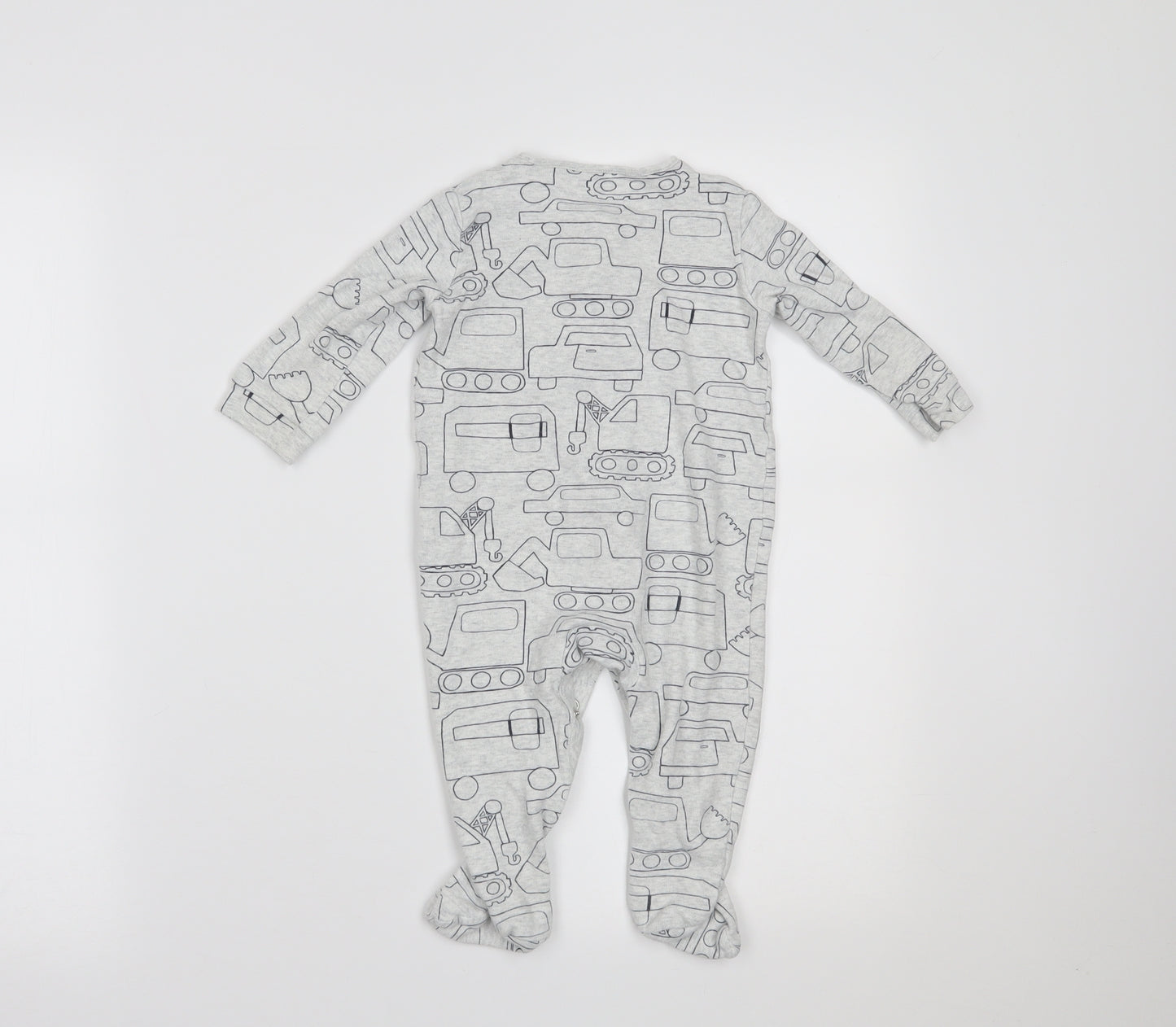 NEXT Boys Grey Geometric  Babygrow One-Piece Size 9-12 Months