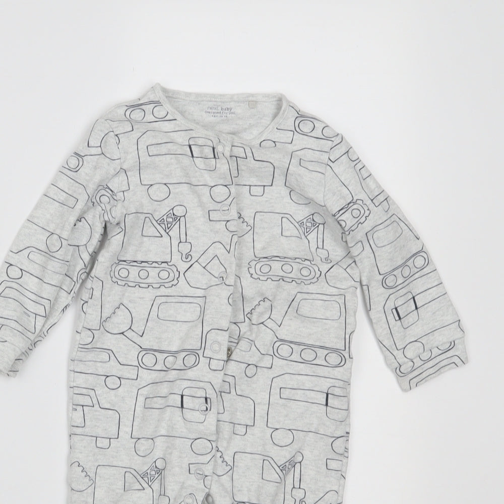 NEXT Boys Grey Geometric  Babygrow One-Piece Size 9-12 Months