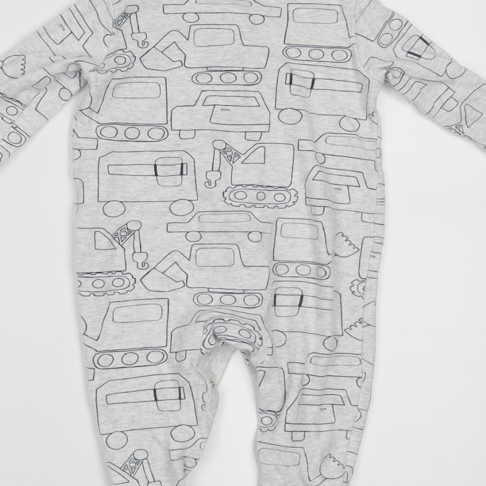 NEXT Boys Grey Geometric  Babygrow One-Piece Size 9-12 Months