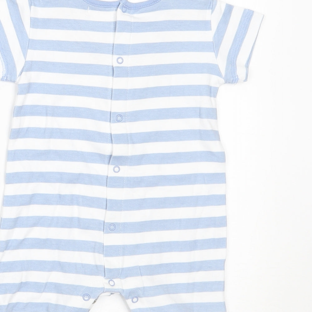 mamas & papas Baby Blue Striped  Romper One-Piece Size 3-6 Months
