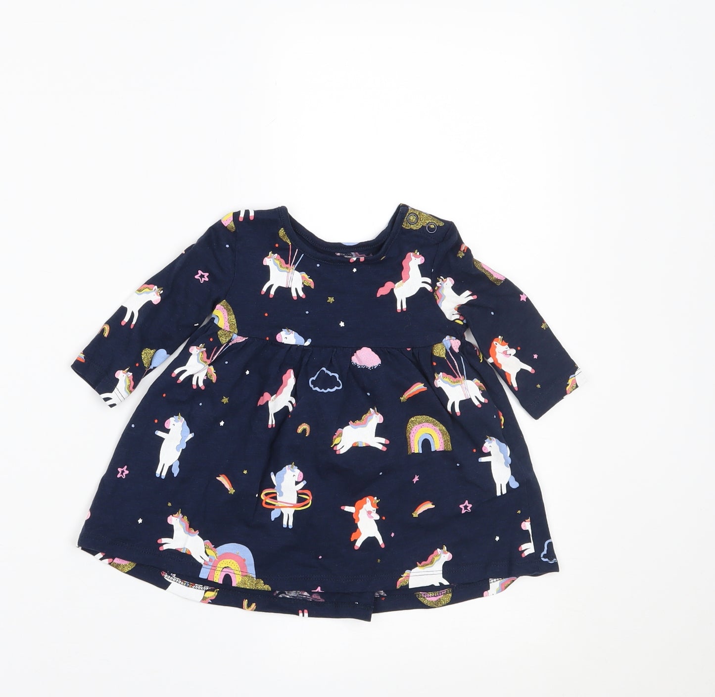 Blue Zoo Girls Blue Geometric  A-Line  Size 0-3 Months
