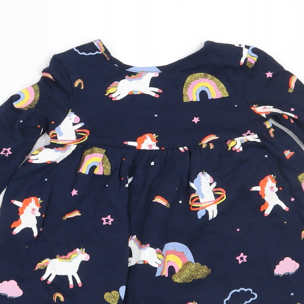 Blue Zoo Girls Blue Geometric  A-Line  Size 0-3 Months