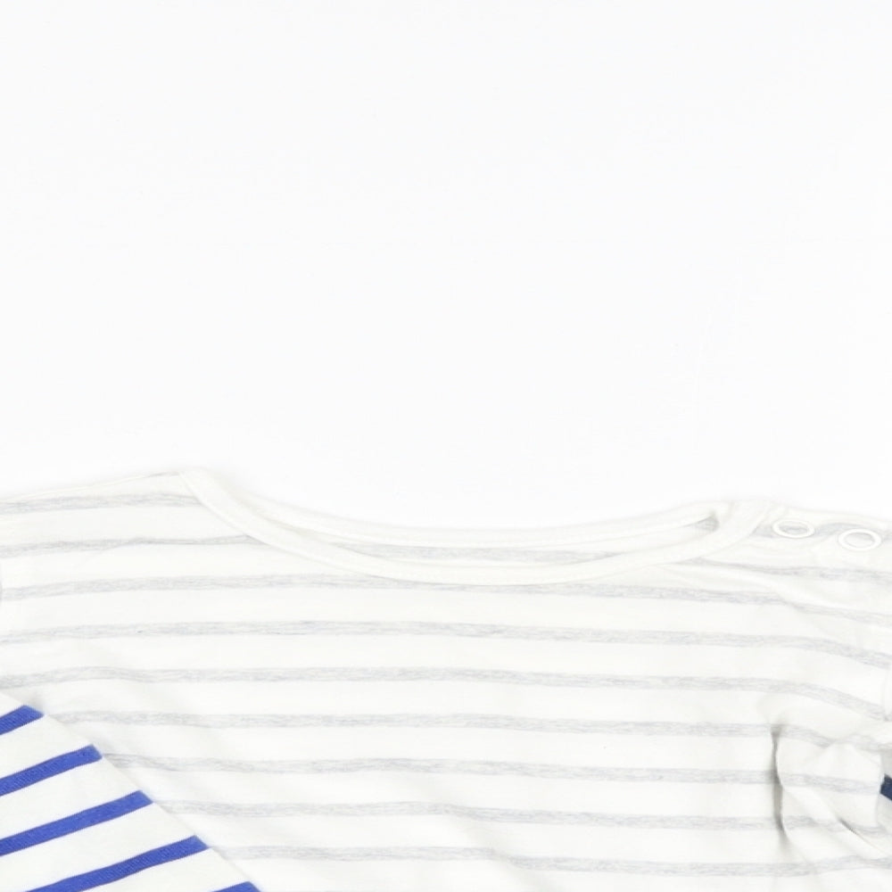 Marks and Spencer Boys Multicoloured Striped  Basic T-Shirt Size 3-6 Months  - PACK OF THREE TSHIRTS