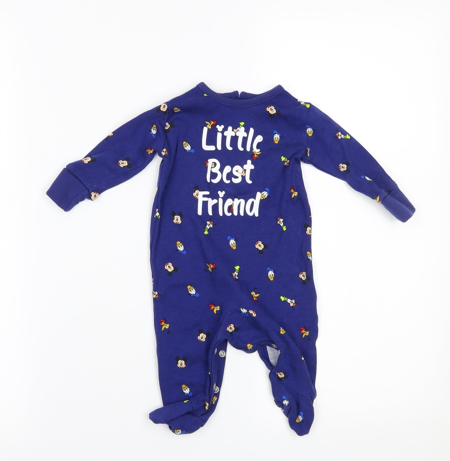 Disney Boys Blue Geometric  Babygrow One-Piece Size Newborn  - LITTLE BEST  FRIEND