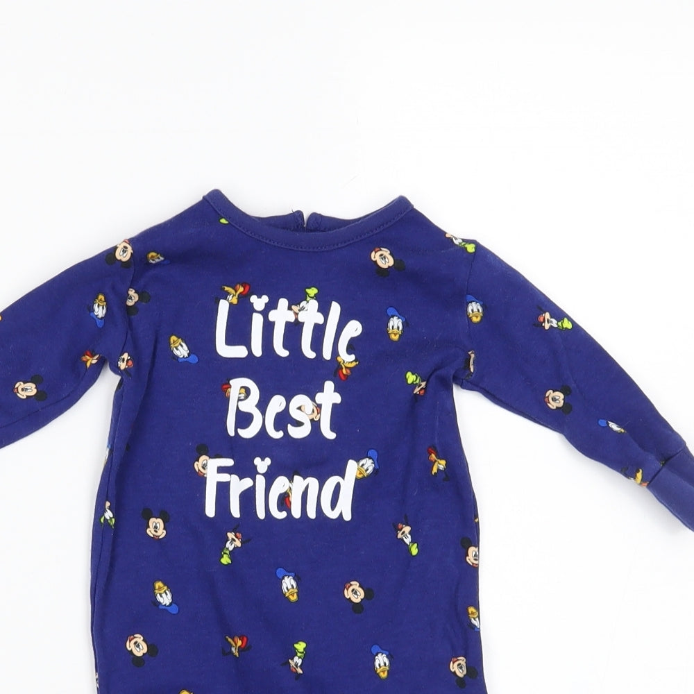 Disney Boys Blue Geometric  Babygrow One-Piece Size Newborn  - LITTLE BEST  FRIEND