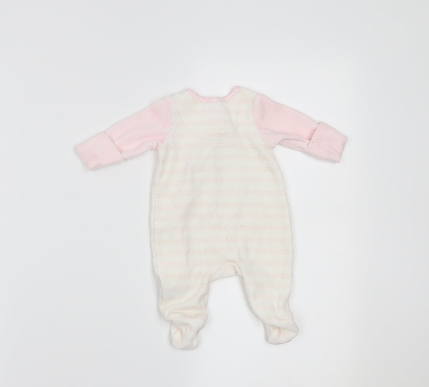 Mothercare Girls Pink Striped  Babygrow One-Piece Size Newborn