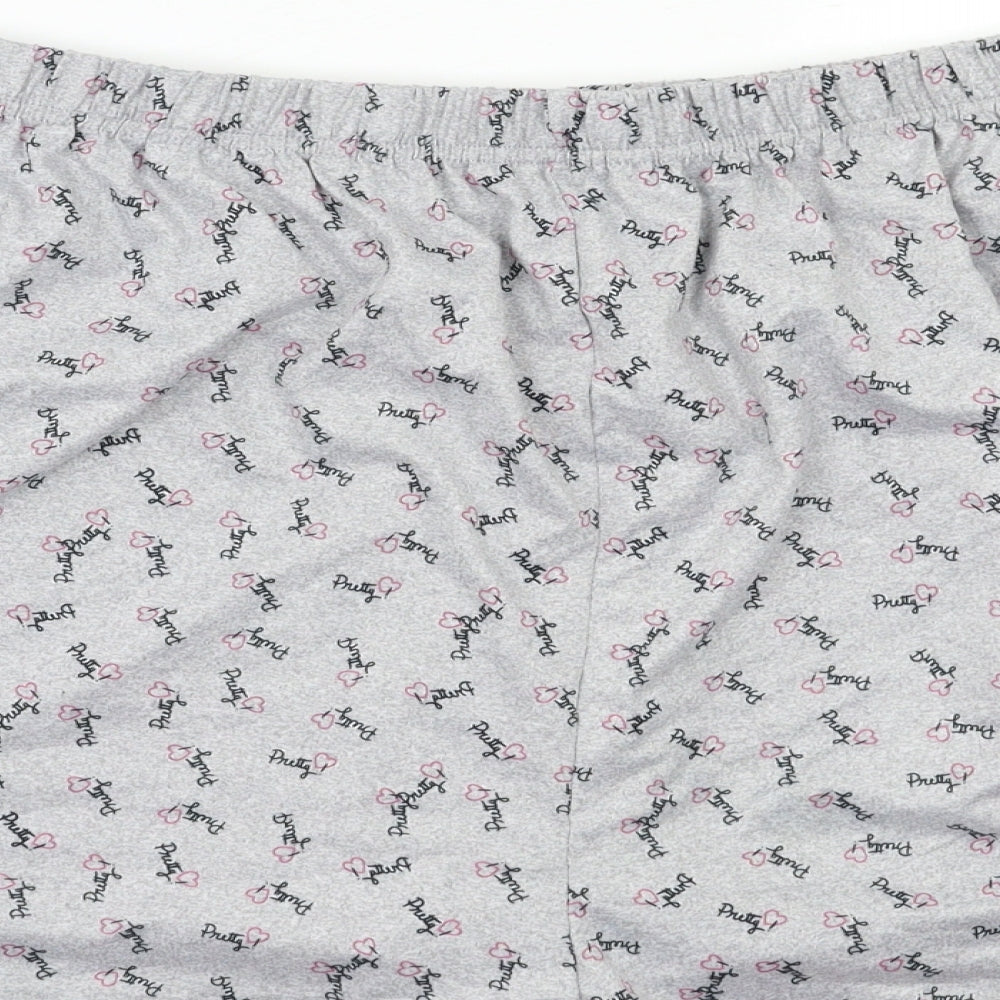 Preworn Womens Grey Geometric   Pyjama Pants Size 3XL