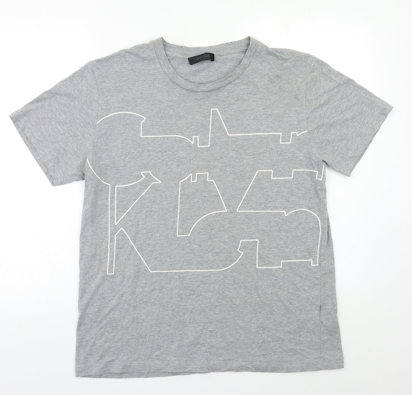 Calvin Klein Womens Grey   Basic T-Shirt Size L