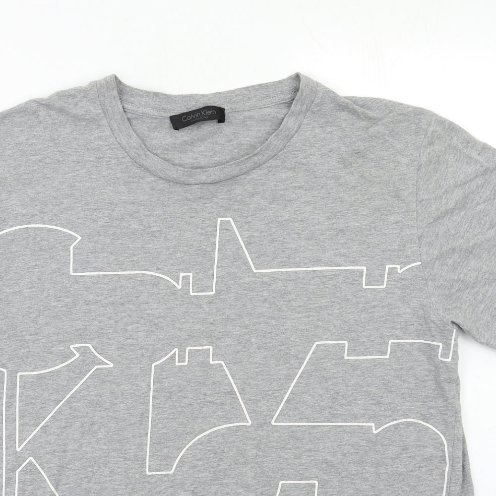 Calvin Klein Womens Grey   Basic T-Shirt Size L