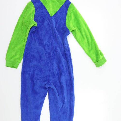 Super Mario Boys Blue    Bodysuit Size 9-10 Years  - Luigi Onesie