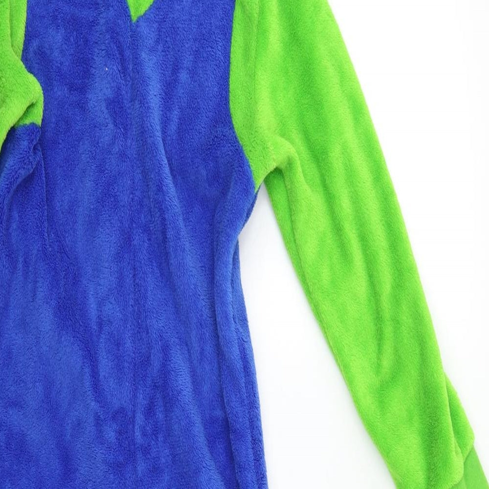 Super Mario Boys Blue    Bodysuit Size 9-10 Years  - Luigi Onesie