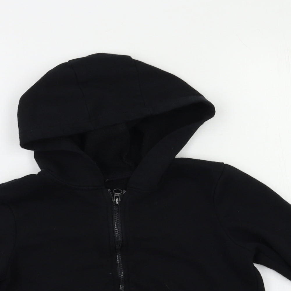 George Boys Black   Full Zip Hoodie Size 7-8 Years